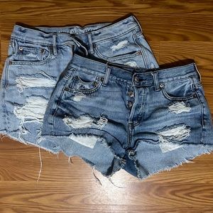 Set of AE denim shorts